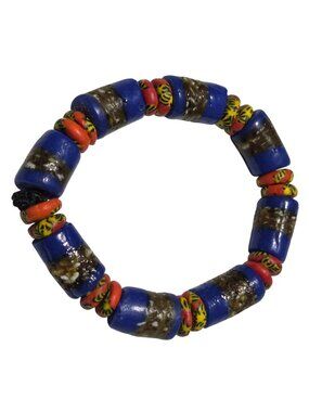 African Inspired Stretchy Beaded Bracelet Handmade Lightweight Fashion Jewelry